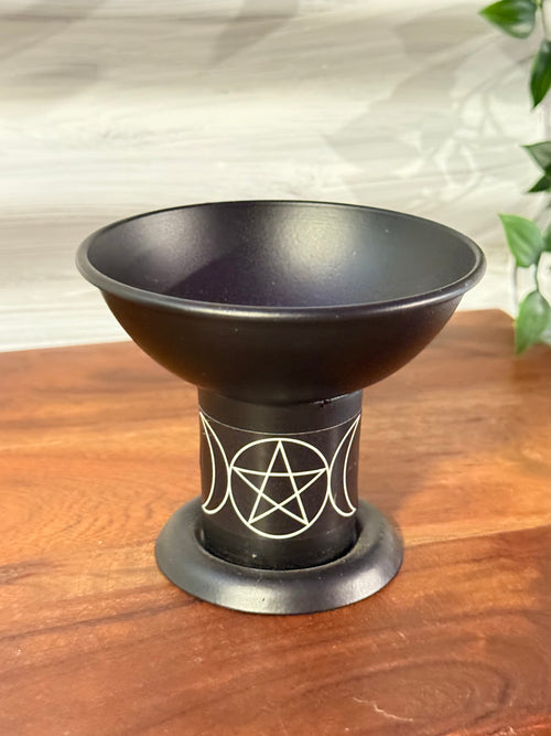 Caldero Triple Luna y Pentáculo / Triple Moon Pentacle Cauldron