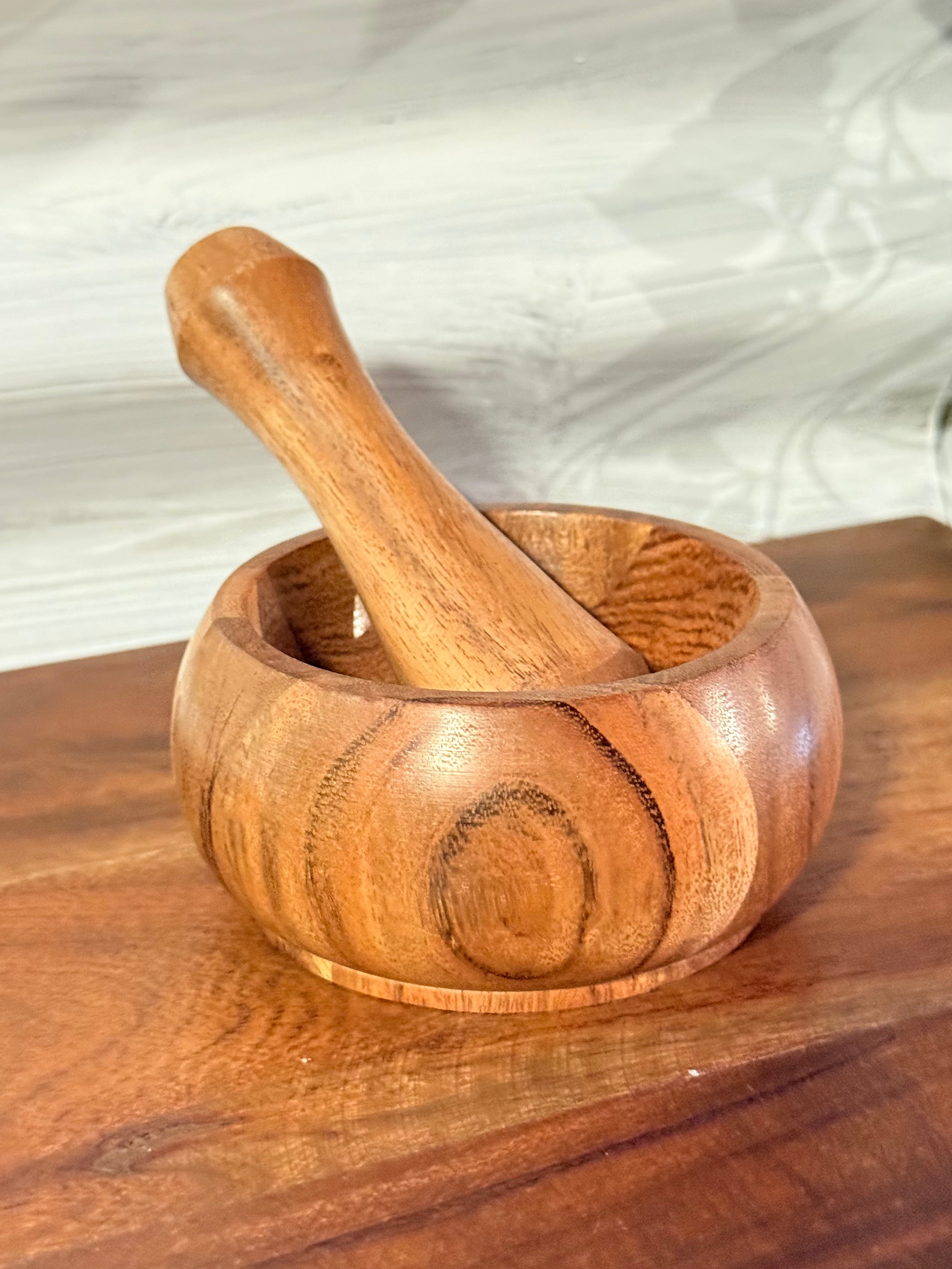 Mortero de Madera / Wooden Mortar & Pestle