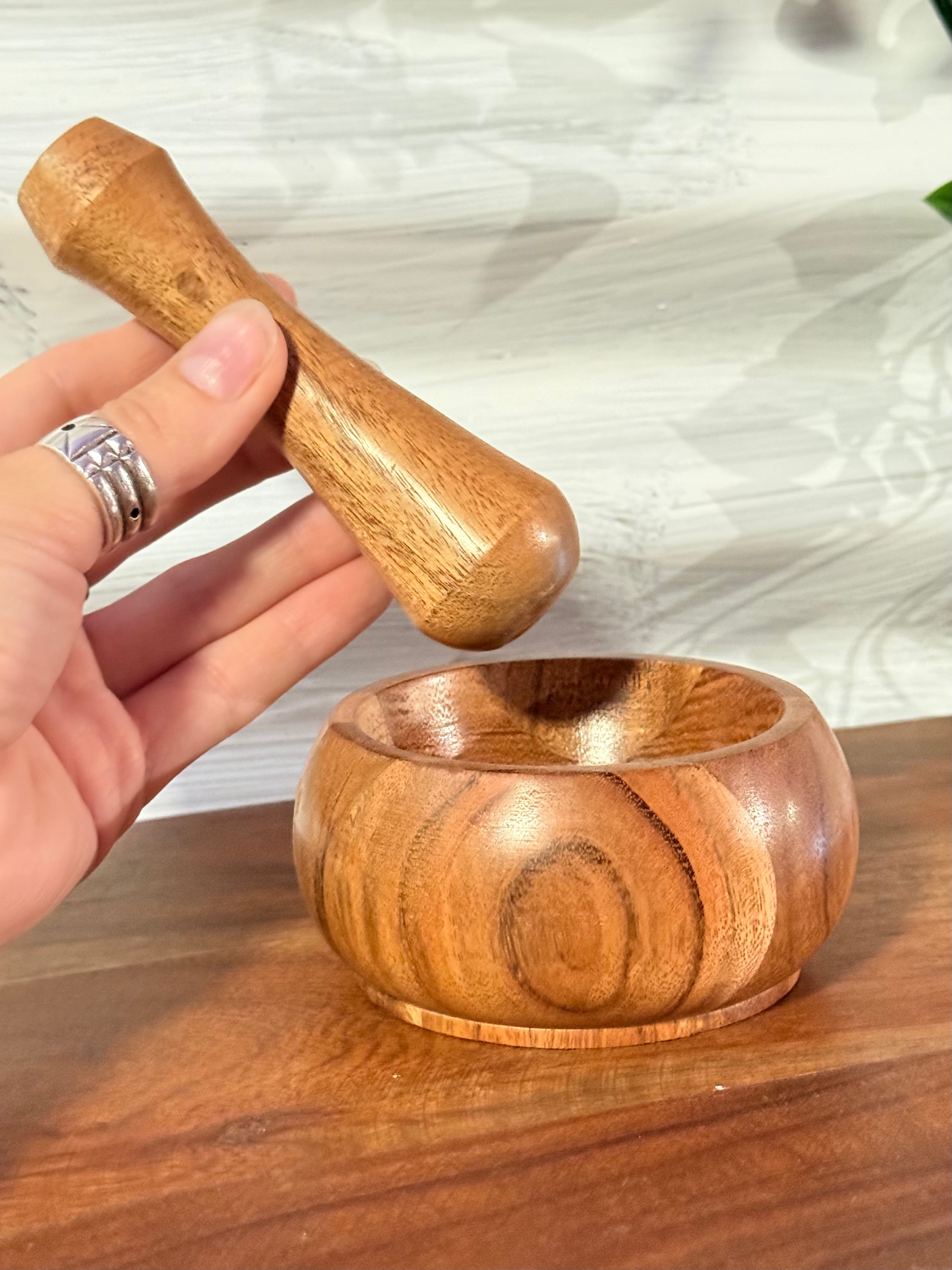 Mortero de Madera / Wooden Mortar & Pestle