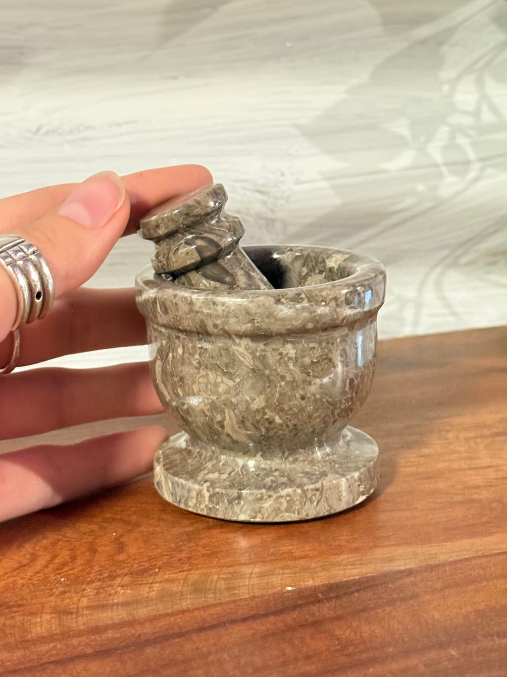 Mortero de Piedra Natural / Natural Stone Mortar & Pestle