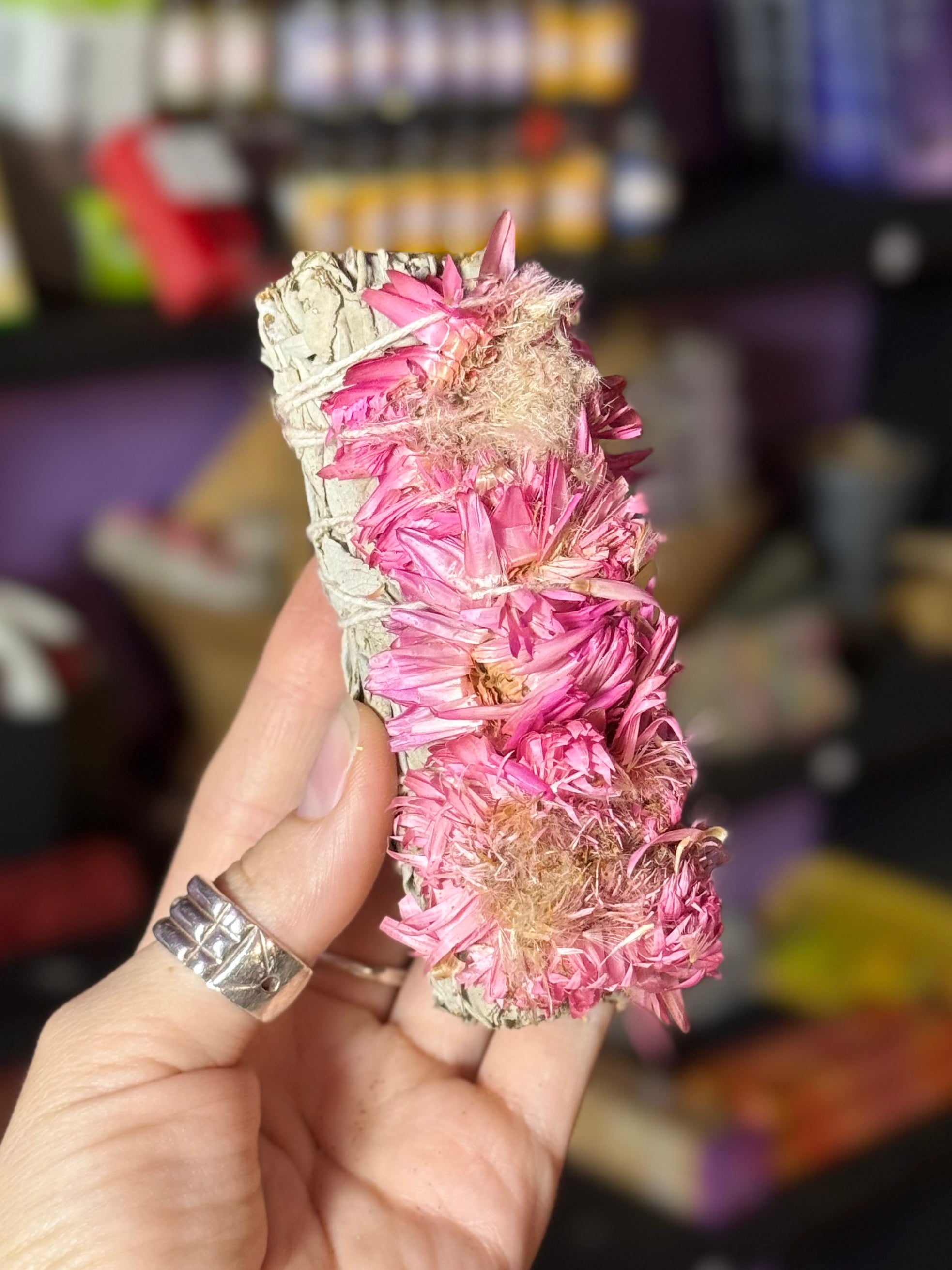 Salvia Blanca con Flores Rosadas / White Sage with Pink Flowers
