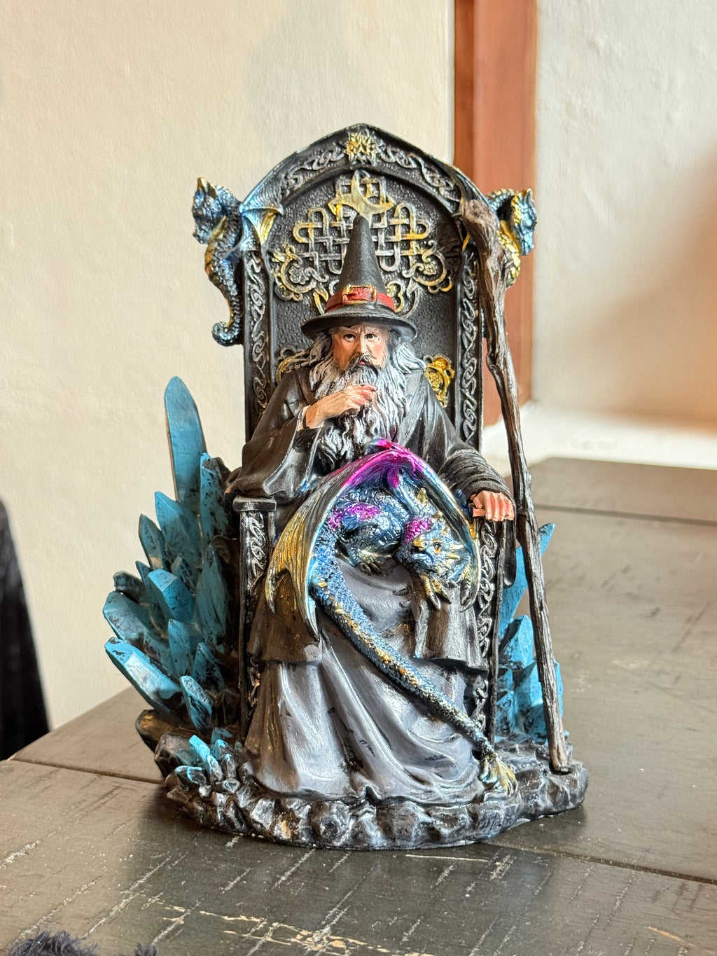Merlín en el Trono con Dragón / Merlin on the Throne with Dragon