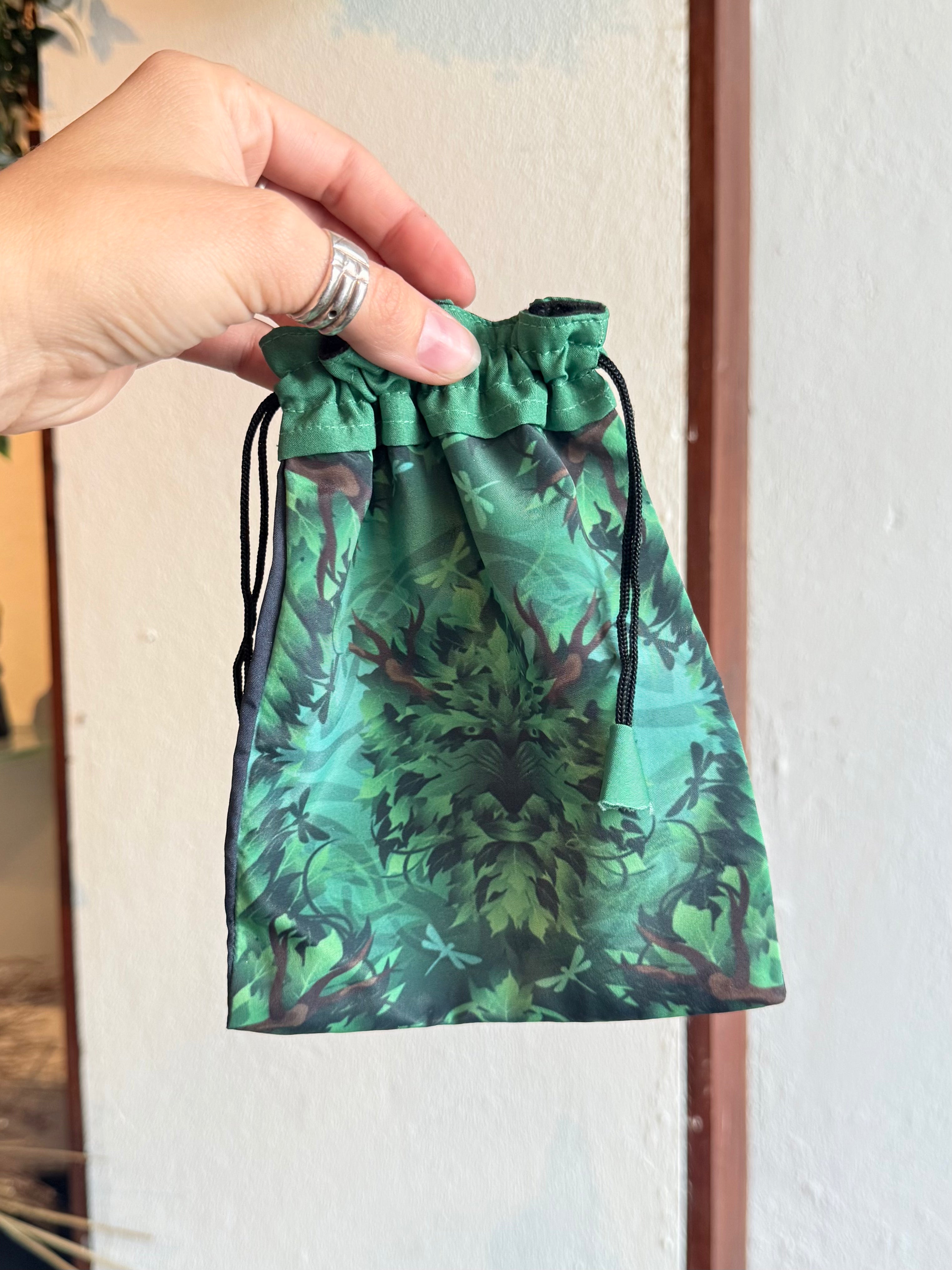Pouch Verde para Cartas y Cristales / Green Storage Pouch