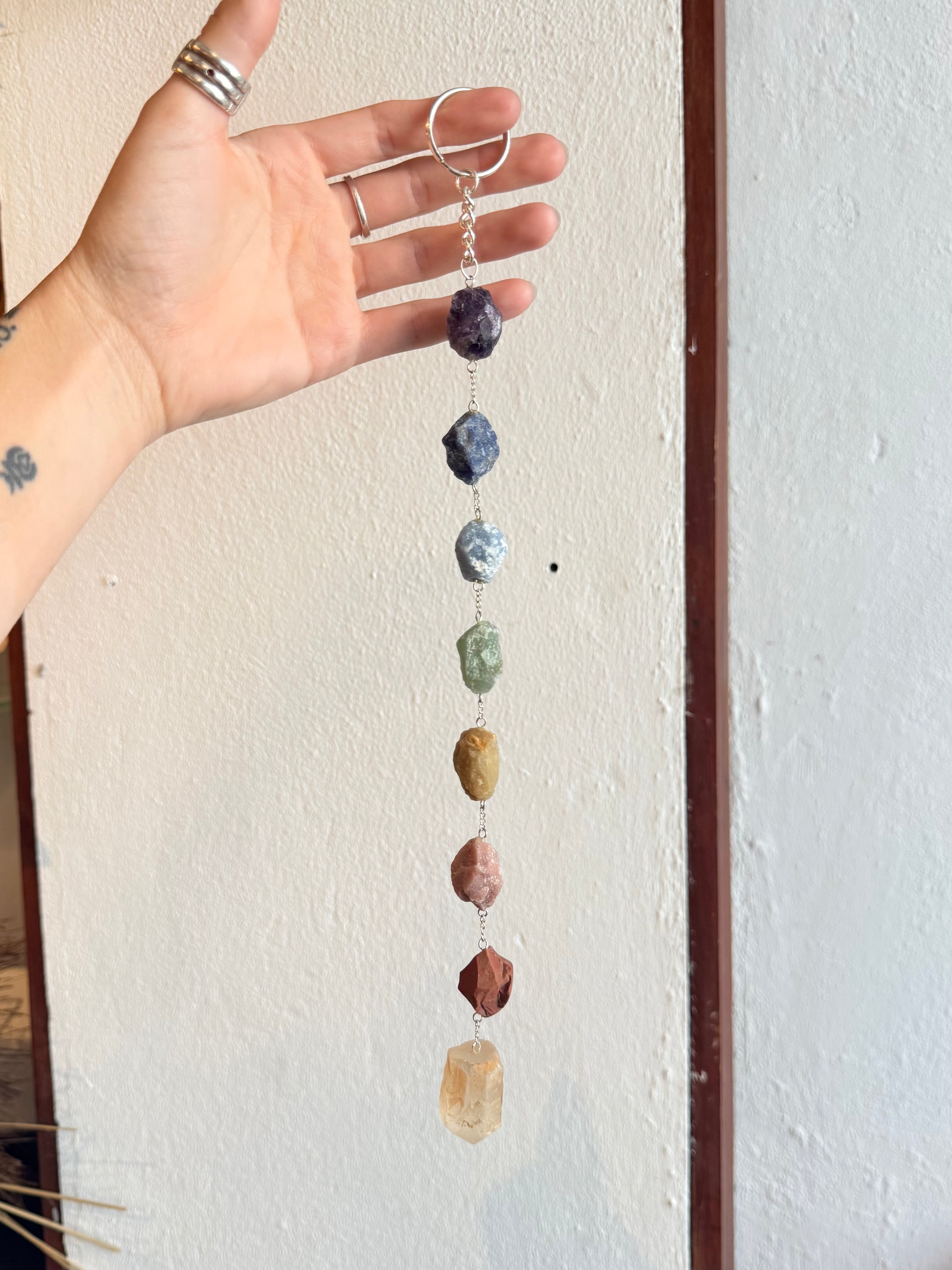 Decoración Colgante de los Chakras / Chakra Hanging Crystal Decor