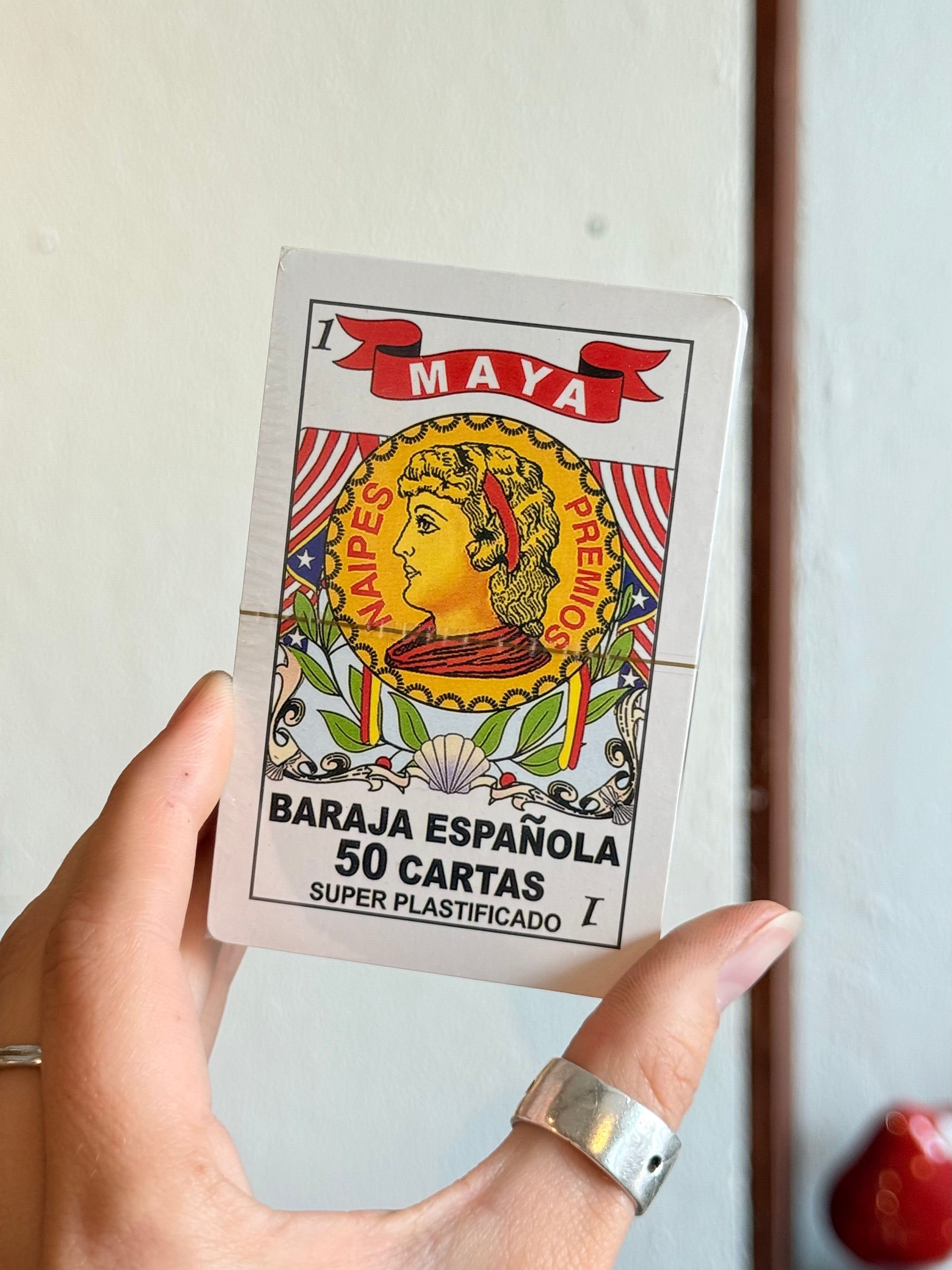 Baraja Española Maya – 50 Cartas / Maya Spanish Playing Cards – 50 Cards