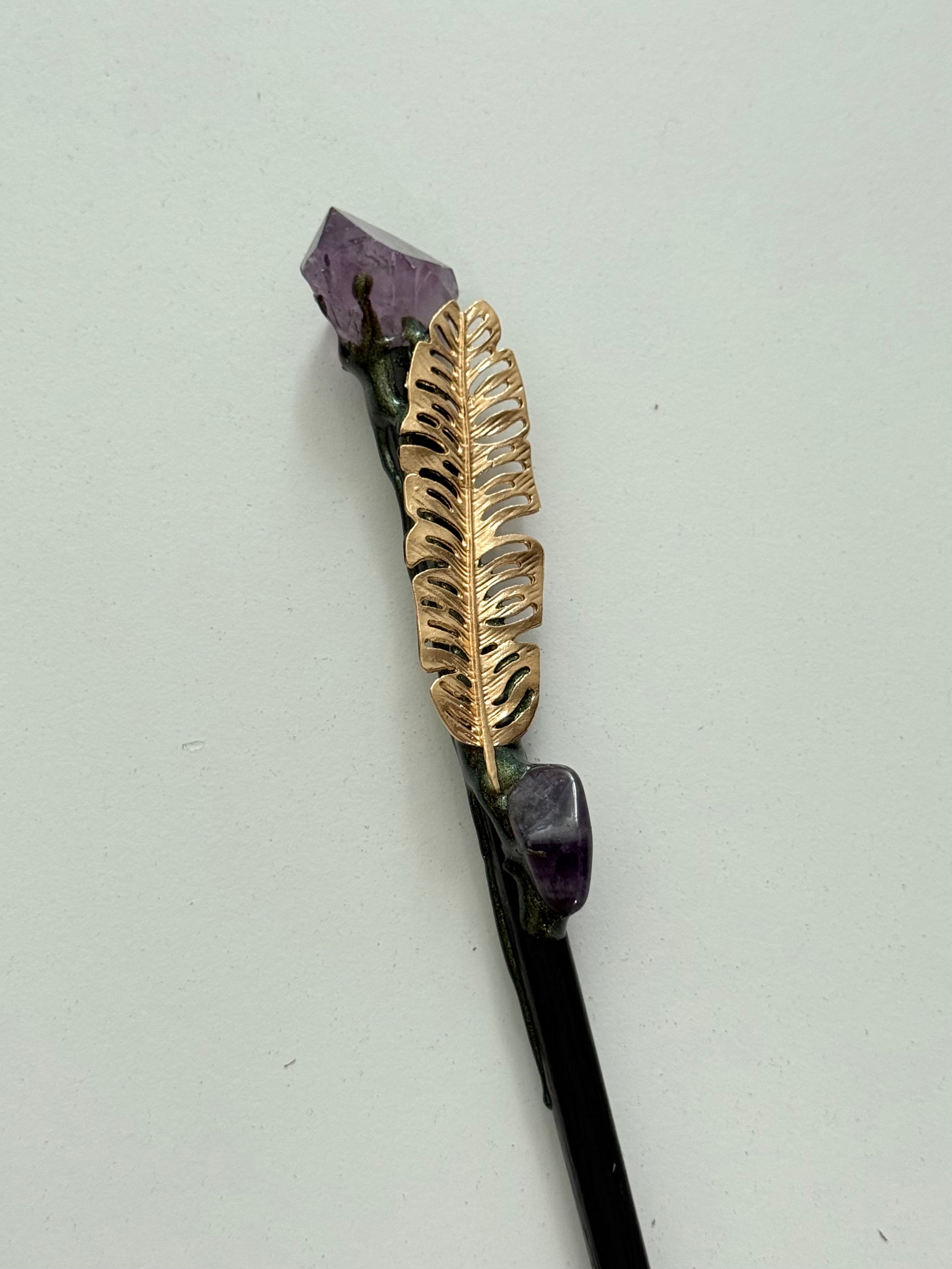 Varita de Amatista con Pluma | Amethyst Feather Wand