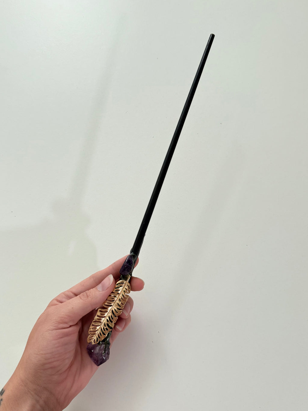 Varita de Amatista con Pluma | Amethyst Feather Wand