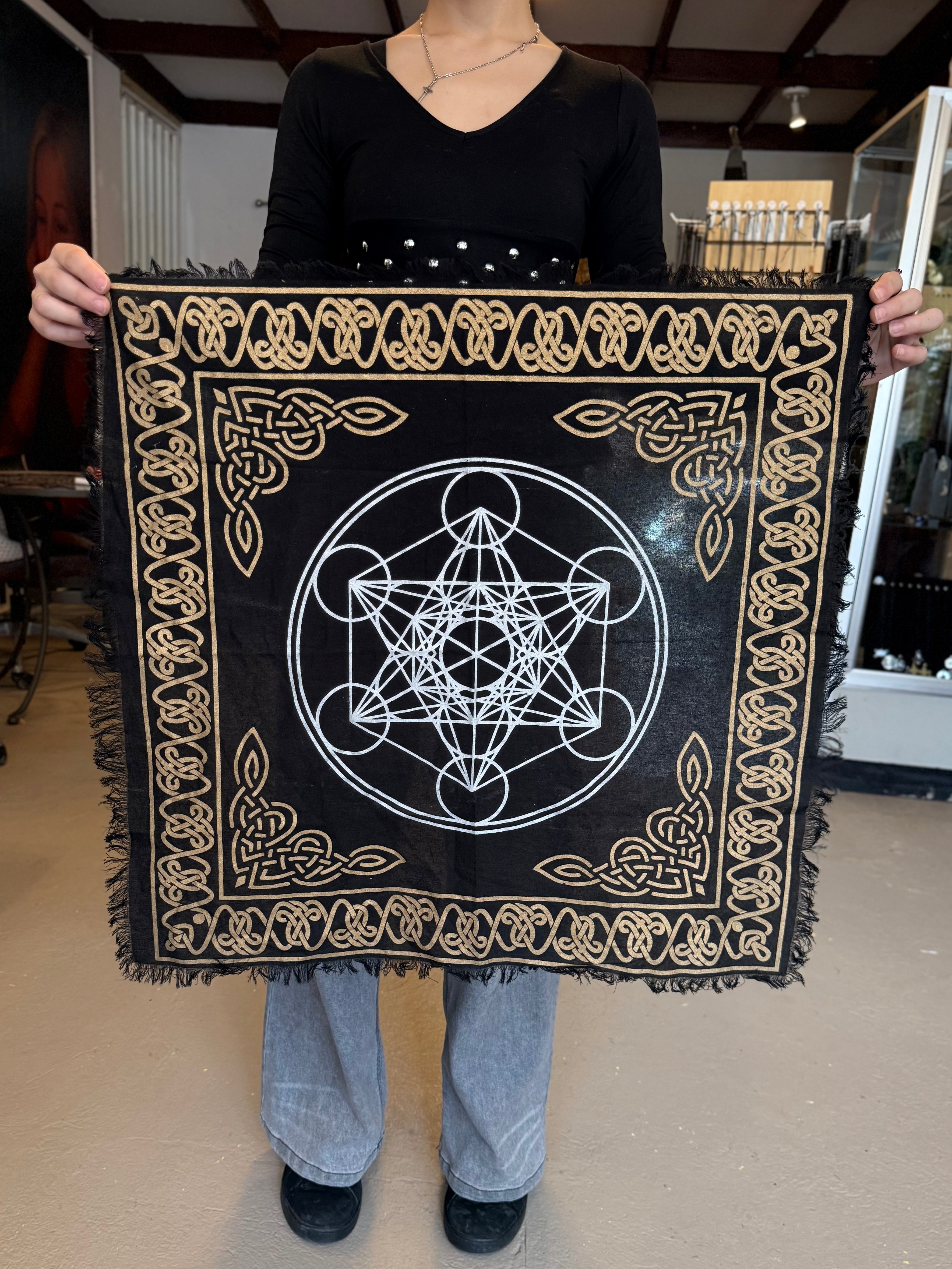Tapiz de Geometría Sagrada y Nudos Celtas / Sacred Geometry & Celtic Knot Tapestry