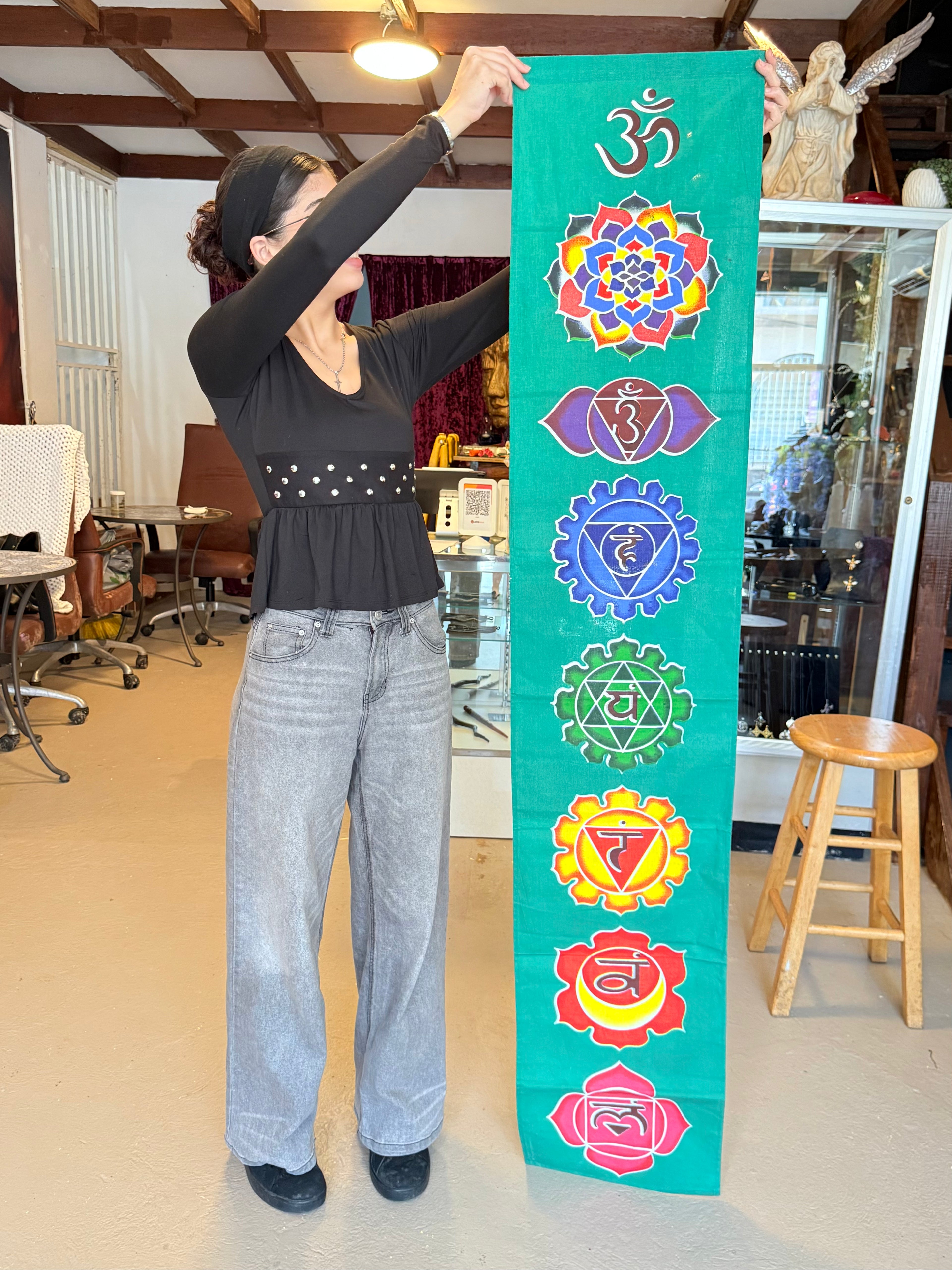Colgante Decorativo de Chakras para Pared – Verde / Green Chakra Wall Hanging
