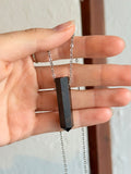 Collar de Ojo de Tigre con Punta e Incluye Cadena / Tiger’s Eye Point Necklace with Chain