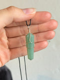 Colgante de Aventurina Verde con Punta y Envoltura de Alambre / Green Aventurine Wire-Wrapped Point Pendant