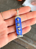 Lapis Lazuli Egyptian Cartouche Pendant / Colgante Cartucho Egipcio de Lapislázuli Reconstituido