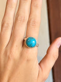 Turquoise Ring with Pyrite Inclusions / Anillo de Turquesa con Inclusiones de Pirita