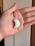 Colgante / Pendiente Media Luna de Amazonita / Amazonite Crescent Moon Pendant