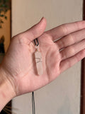 Colgante / Pendiente de Doble Punta de Cuarzo Rosado / Double Terminated Rose Quartz Pendant