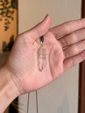 Colgante / Pendiente de Doble Punta de Cuarzo Cristal / Double Terminated Clear Quartz Pendant