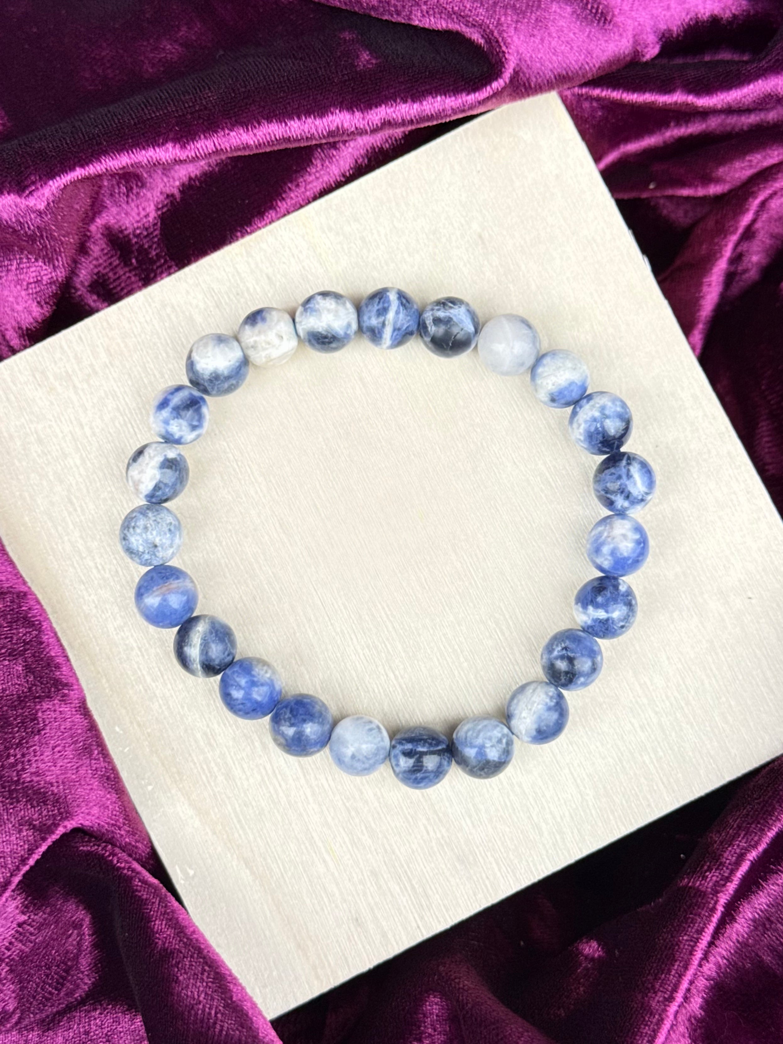 Natural Sodalite Bracelet 8mm/ Pulsera Sodalita 8mm