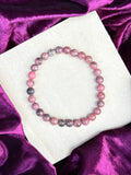 Natural Rhodonite Bracelet 6mm / Pulsera de Rodonita 6mm