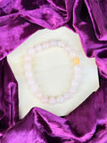 Natural Rose Quartz Bracelet 8mm / Pulsera de Cuarzo Rosa 8mm