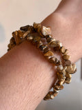 Brazalete-pulcera  de Chips de Jaspe Paisaje / Picture Jasper Chip Bracelet