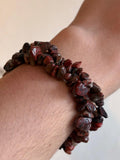Brazalete-pulsera chips red jasper/ Red jasper chip bracelet