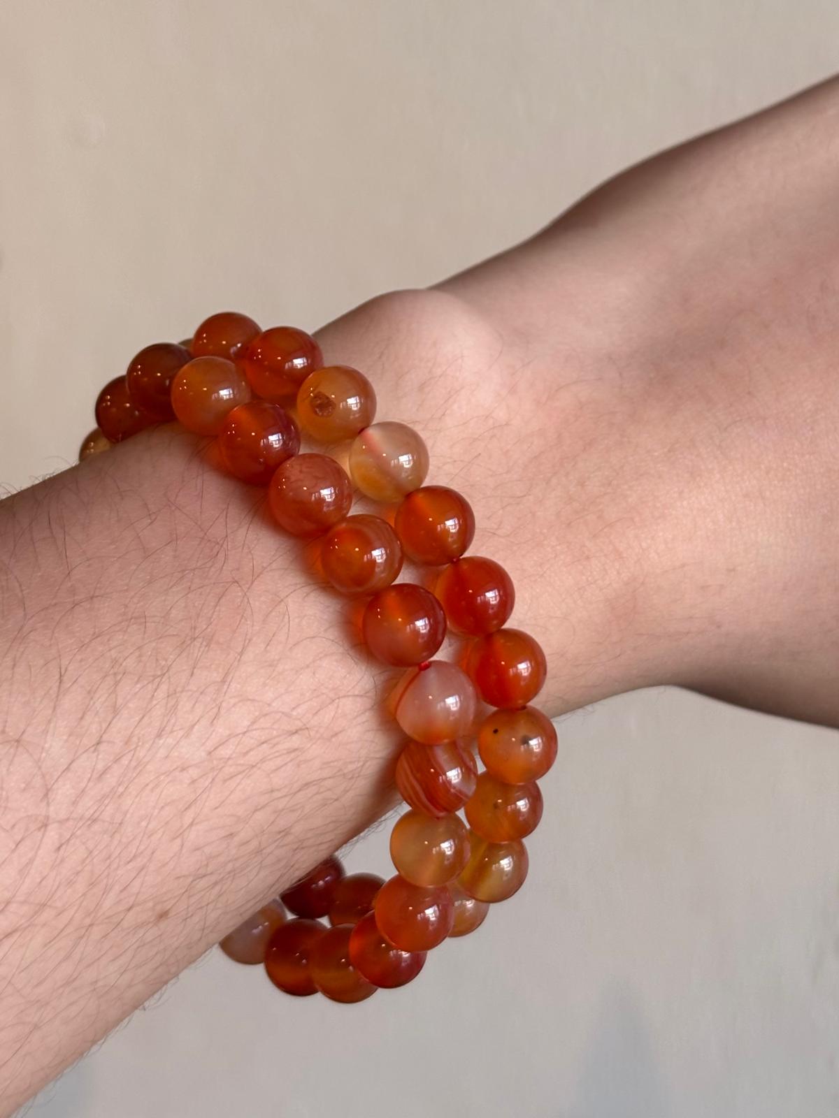 Brazalete-Pulcera de Cornalita 8mm/carnelian bracelet 8mm