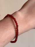Brazalete-Pulsera Cornalina 4mm/carnelian bracelet 4 mm