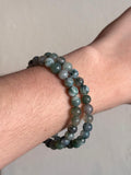 Brazalete-Pulsera agata musgosa 6mm/moss agate bracelet 6mm