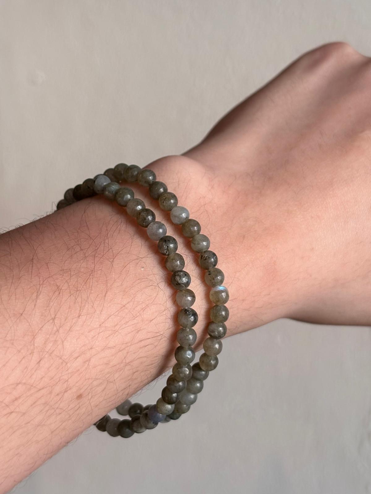 Brazalete-Pulsera Labradorita 4mm/labradorite bracelet 4mm