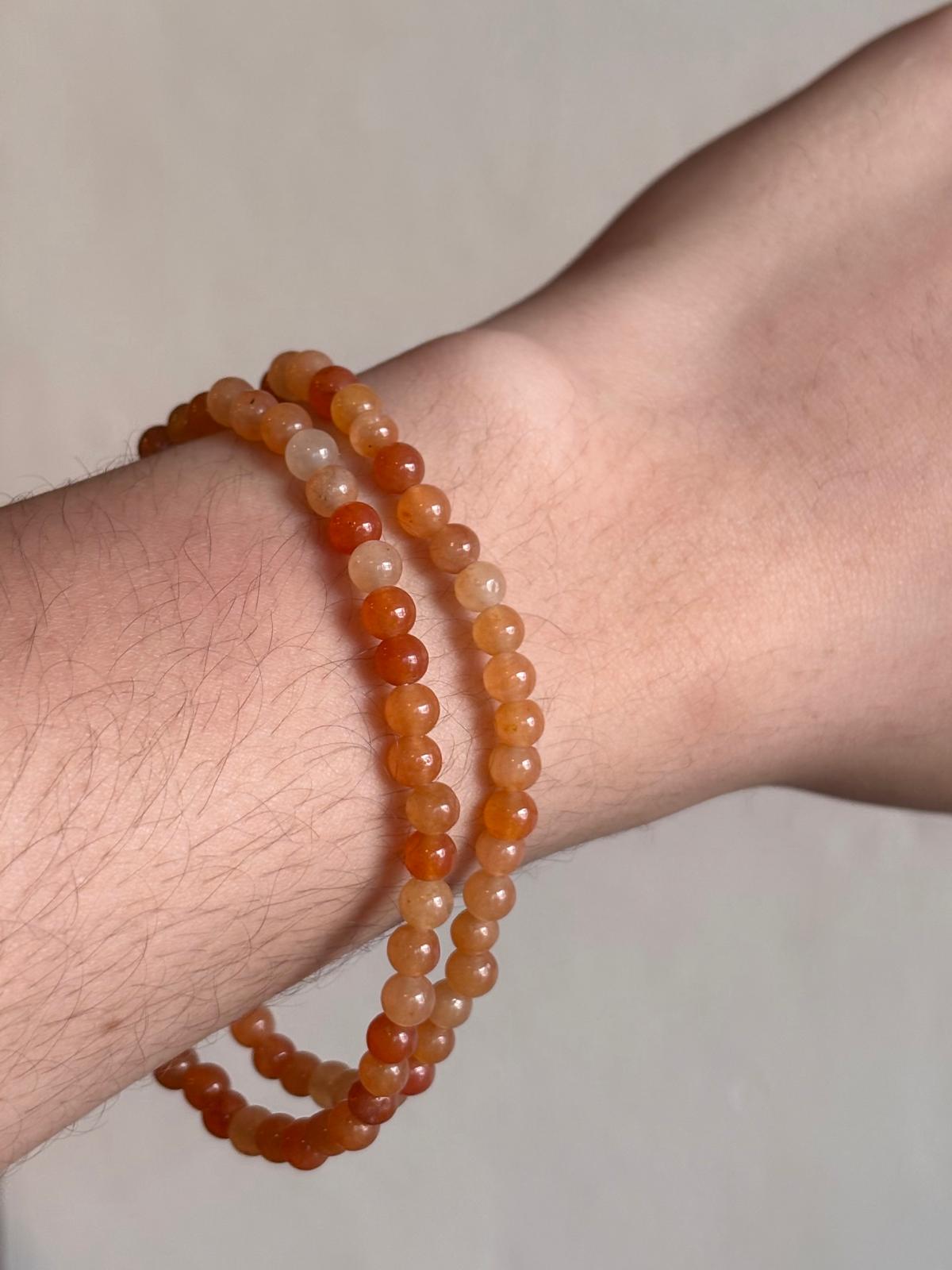Brazalete-pulsera honey calcite 4mm/ honey calcite bracelet 4mm