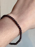 Brazalete-Pulsera Granate 4mm/garnet bracelet 4mm