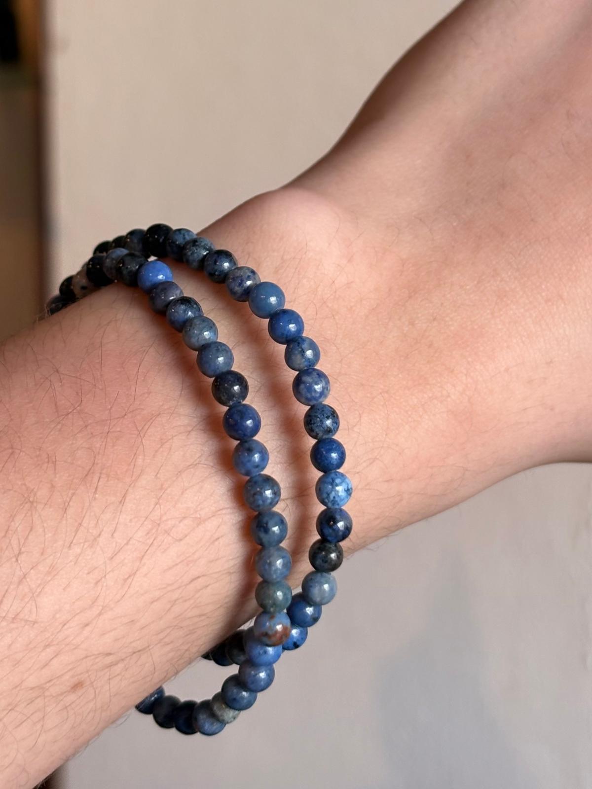 Brazalete-Pulsera Dumortierita 4mm/Dumortierite braccelet 4mm