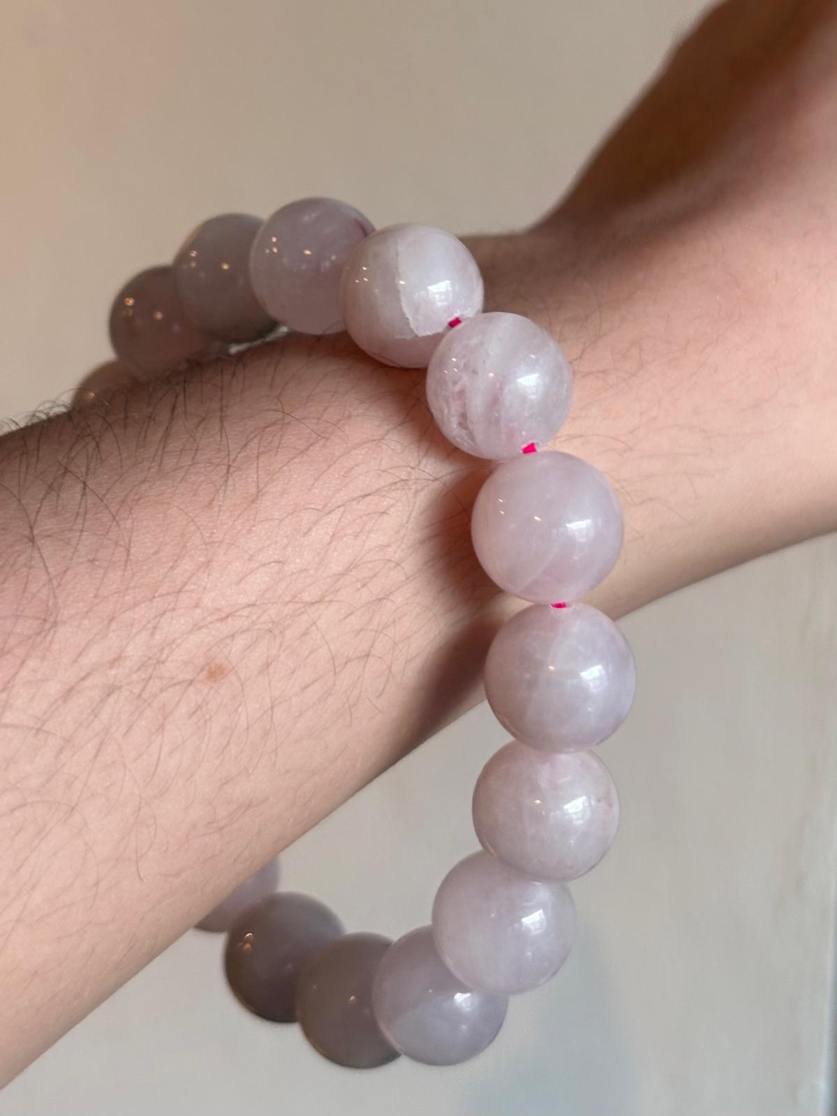 Brazalete cuarzo rosa 10mm/Rose Quartz bracelet 10mm