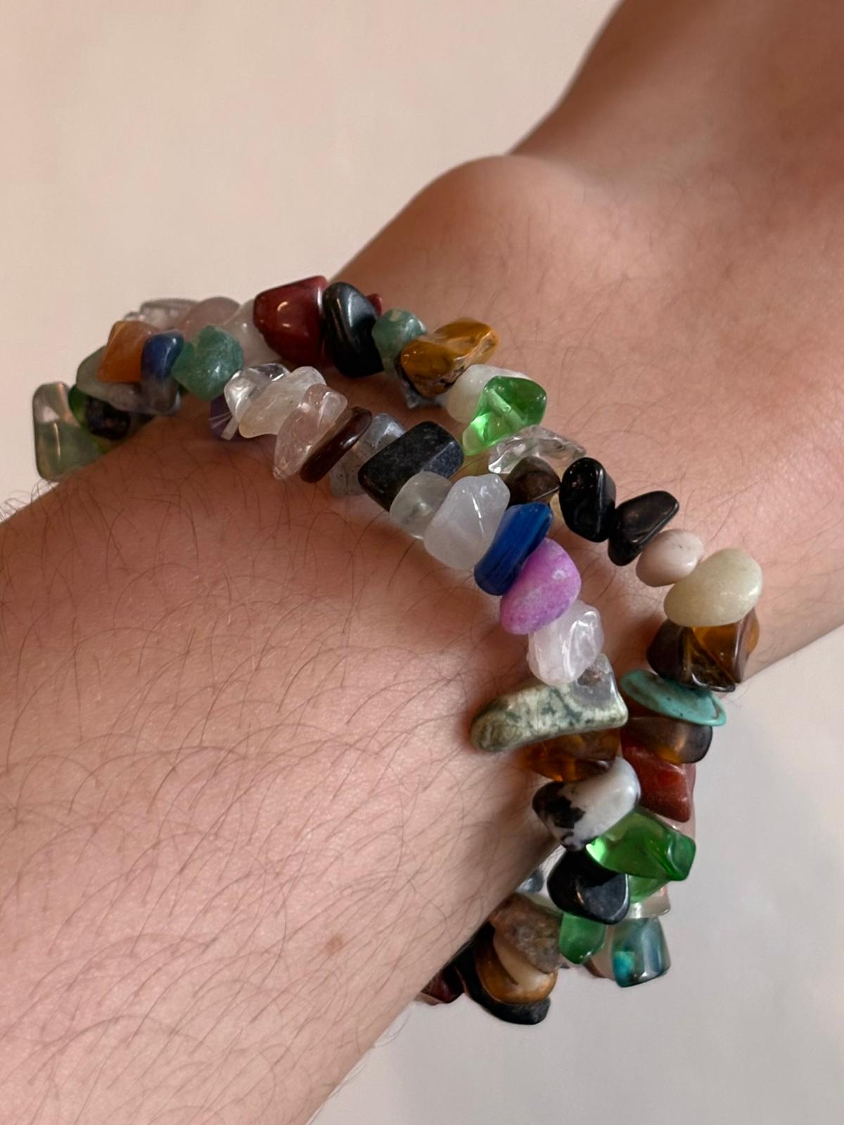 Brazalete-pulsera 7 chakras chips/7 chakras bracelet chips