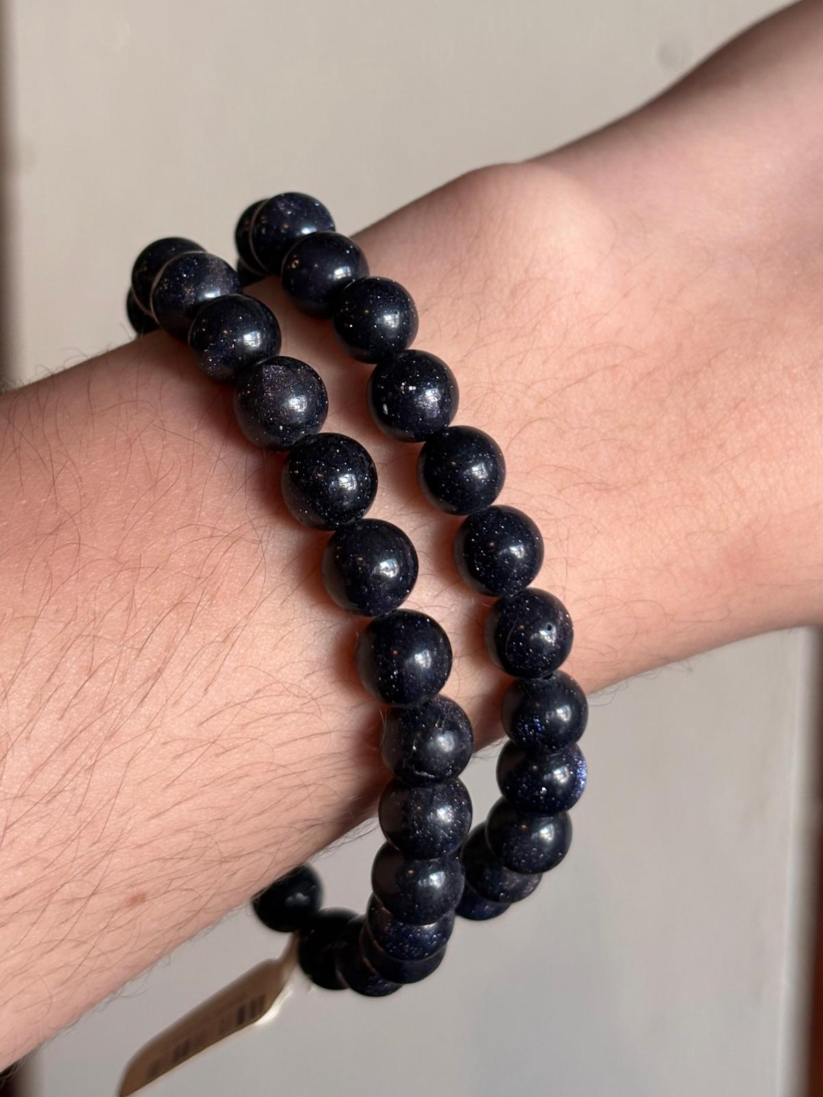 Brazalete-pulsera de Blue Goldstone 8mm / Blue Goldstone Bracelet 8mm