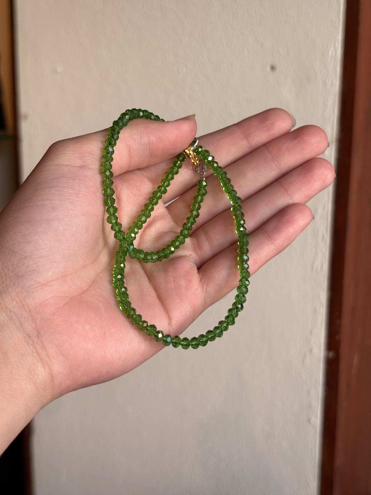 Collar de Swarovski verde/Green Swarovski necklace