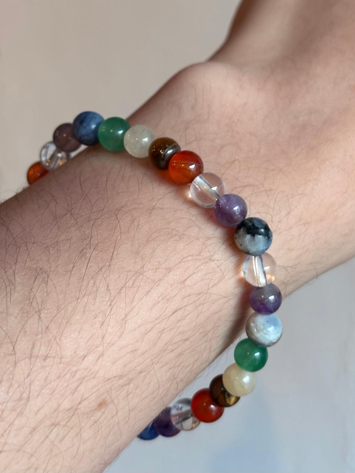 Brazalete-pulcera 7 chakras 6mm/7 chakras bracelet 6mm