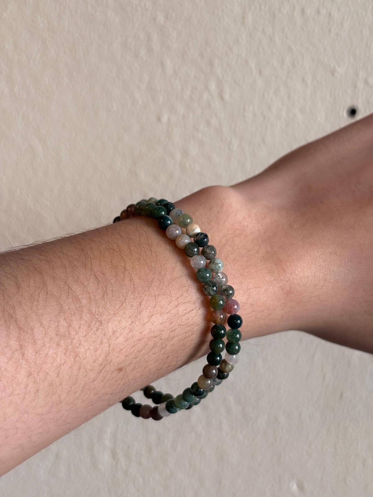 Brazalete-pulsera de Jaspe Rainforest / Rainforest Jasper Bracelet
