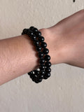 Brazalete-pulsera de Turmalina Negra8mm / Black Tourmaline Bracelet8mm